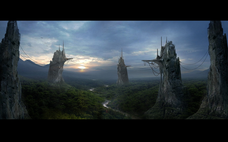 photography, land, day, no people, fantasy art, Raxus Secundus, transfer print, tranquil scene, scenics - nature, Star Wars, tranquility, auto post production filter