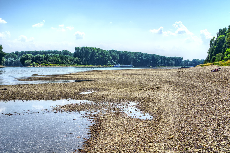 low tide, pebble, river, tree, non-urban scene, shipping, beauty in nature, 5K, outdoors, beach, tranquility, plant, ship, tranquil scene, blue, swim