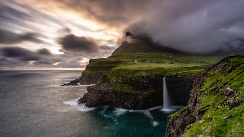 awe, outdoors, body, rock - Object, tourism, alone, summer, cliffs of Moher, storm, shore, landscape, no People, ocean, sea, travel, sunset, famous Place