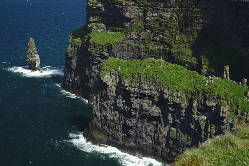 rock - object, water, tranquility, high angle view, scenics - nature, no people, mountain, tranquil scene, outdoors, beauty in nature, burren clare, sea