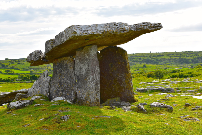 green, photo, county, plant, landmark, no people, history, prehistory, rock - object, old, archeology, moss, archaeology, the past, burren, solid, irish