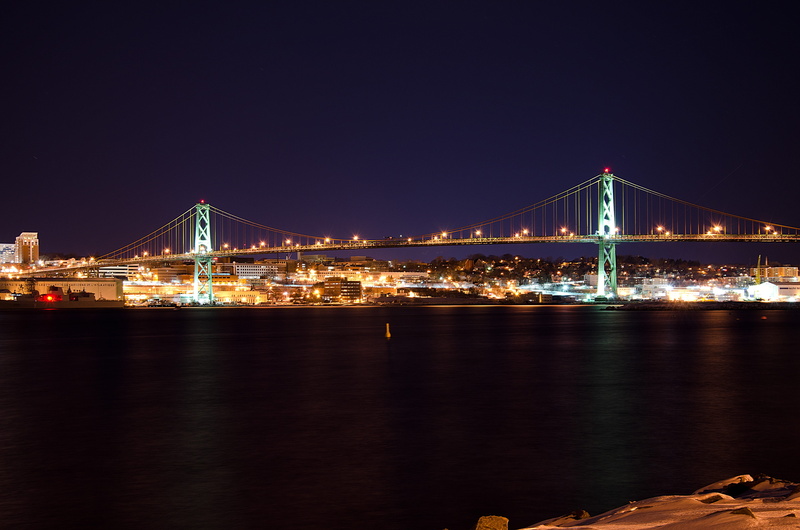 canada, harbour, connection, urban Scene, skyscraper, urban Skyline, Halifax, sky, harbor, dusk, nova scotia, bridge - Man Made Structure, nature, water