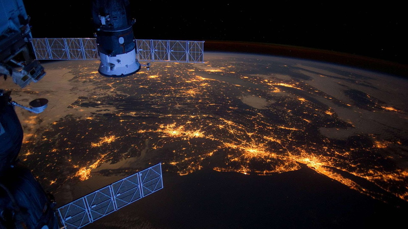 america, iss, atlantic, coast, international space station, atlantic coast, lights, us, hd, 1080P, cities, usa
