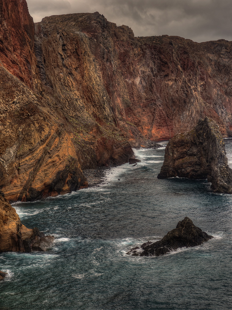 sky, scenics - nature, rocky coast, no people, rock formation, rock, day, portugal, flowing water, De, São Lourênço, water, hike, land, tranquility, outdoors