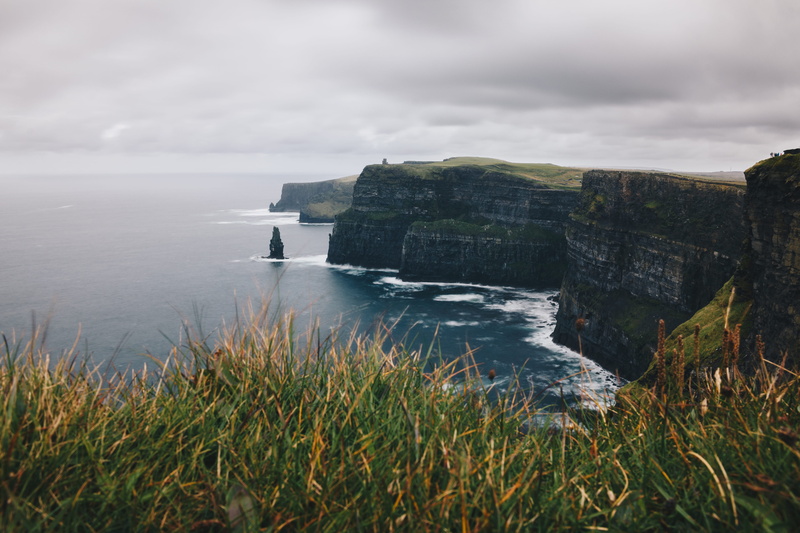 ireland, moher, water, scenics - nature, landscape, travel, rock, tranquil scene, cliff, no people, beauty in nature, cliffs, plant, 5K, high, nature