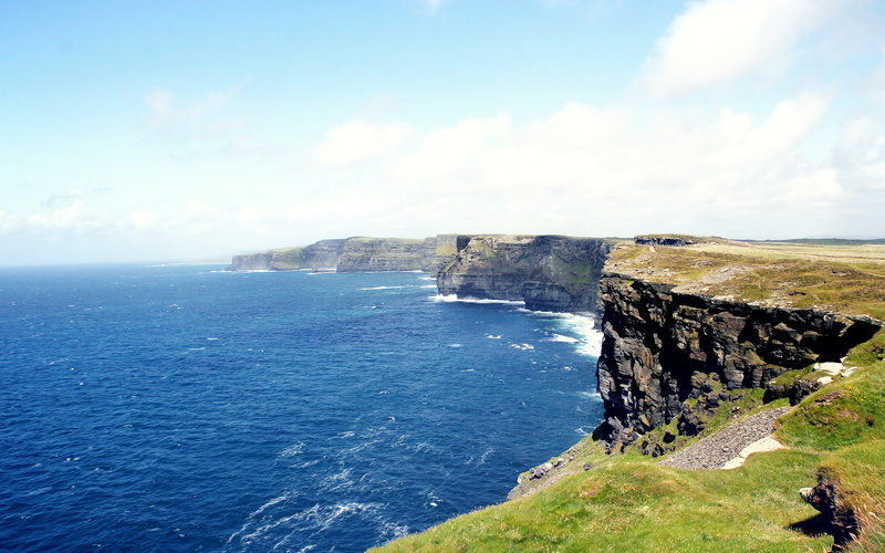 hd, 2K, moher, landscape, nature, cliffs