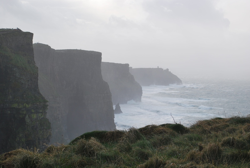 clare, nature, beauty in nature, plant, famous, rock formation, land, ireland, europe, ocean, sea, 4K, cliff, moher, eroded, sky, water, rock, waves, landmark