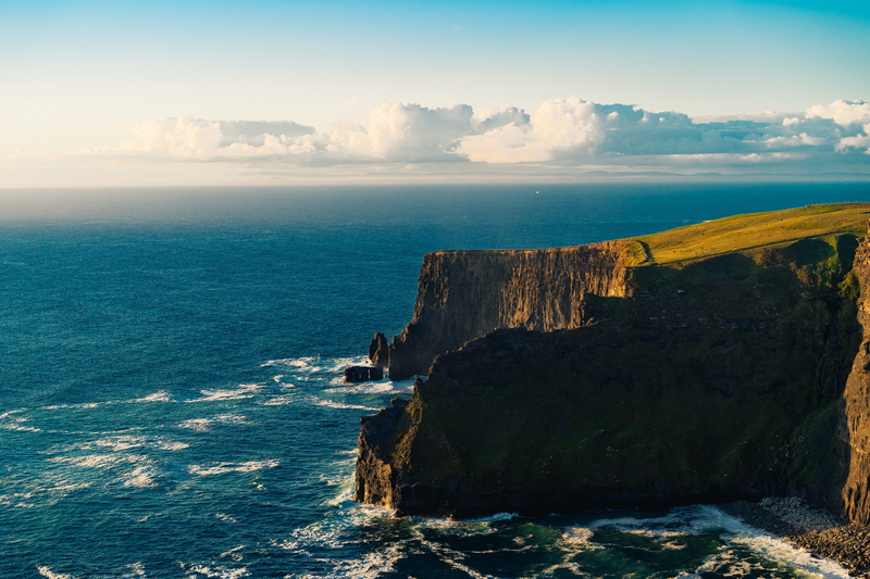 irish, rock formation, shore, horizon over water, eroded, coast, landscape, coastline, cliffs, ocean, rock - object, beauty in nature, rocky coastline