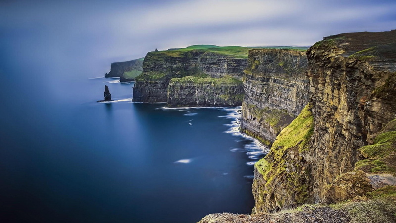 cliff, non-urban scene, land, nature, outdoors, terrain, rock formation, rock, promontory, sea, solid, scenics - nature, beauty in nature, 1080P, formation