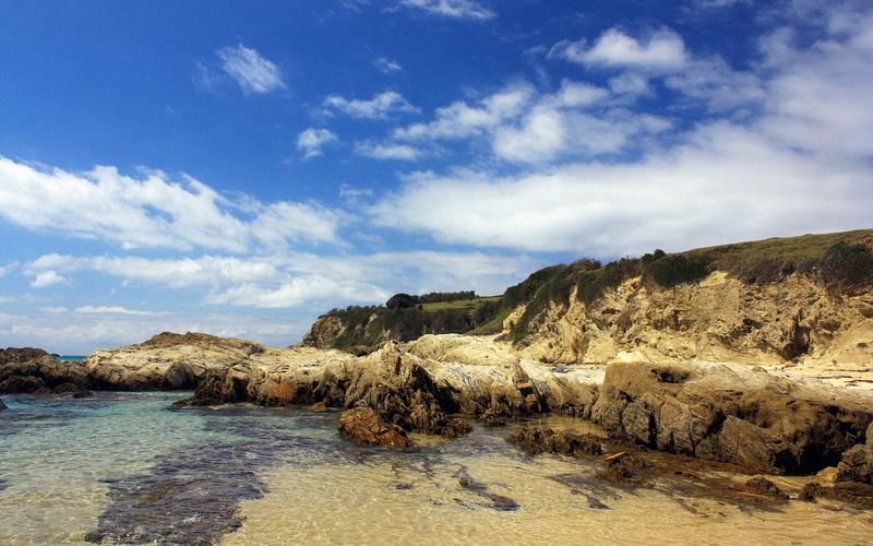 rocks, narooma, sea, headlands, 1080P, sky