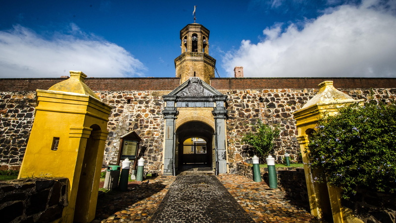 facade, cloud - sky, belief, sky, cape town, chapel, the past, castle of good hope, direction, the way forward, spirituality, africa, built structure, history