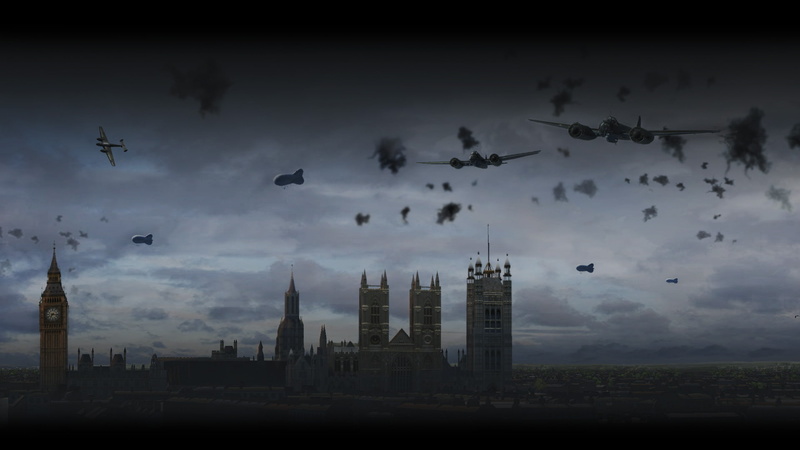 London, 2 Cliffs Of Dover, Big Ben, battle, clouds, Il, 1080P, aircraft, architecture, Military Aircraft, video games, UK, building