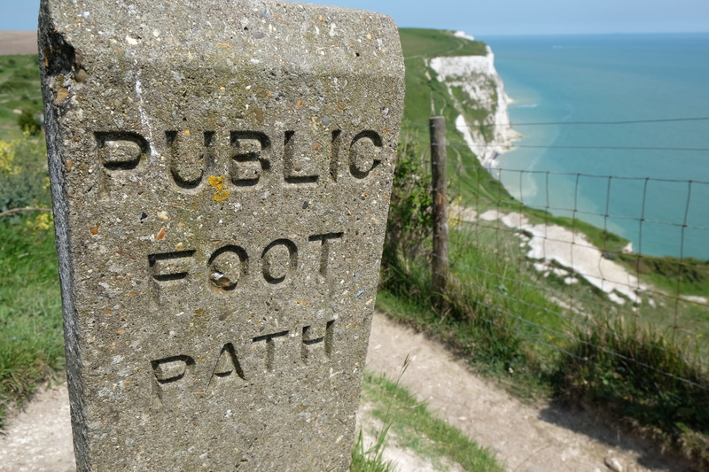 horizon over water, panorama, close-up, Coast, sign, white cliffs, landscape, wall, text, England, chalk cliffs, horizon, information, sky, plant, sea