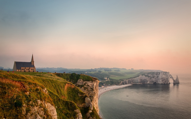 Channel, Sea, Dusk, 1080P, English, Coast, France, House, Etretat