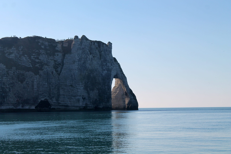 water, horizon over water, side, cliff, Sea, no people, normandy, horizon, scenics, outdoors, tranquil scene, rock formation, landscape, solid, france