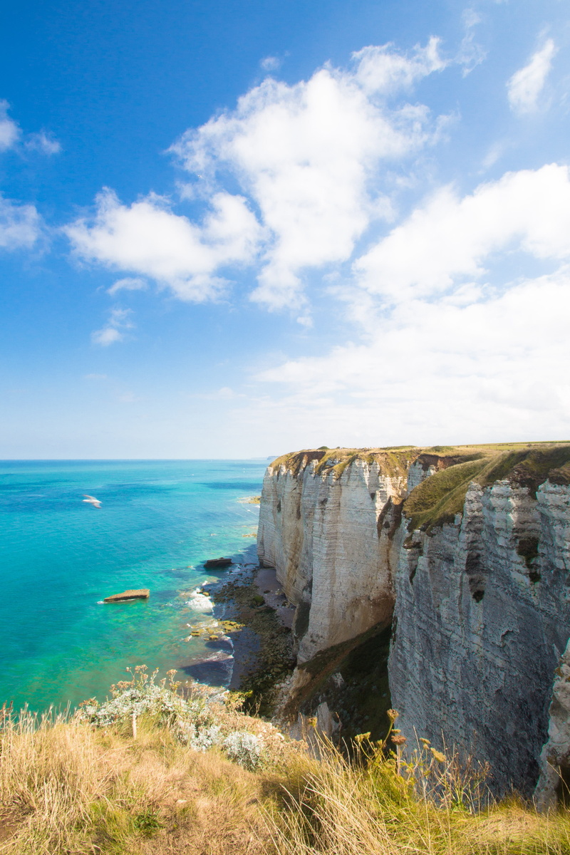 non-urban scene, sea, rock - object, turquoise colored, advertising, beauty in nature, beach, rock, horizon, blue, port city, flower, white cliffs, lighthouse
