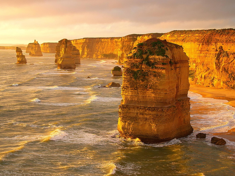 australia, 1080P, ocean, victoria, nature and landscapes, mountain, nature, apostles