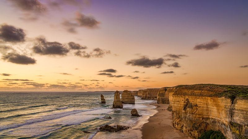 rock - object, amazing, victoria, outdoors, formations, horizon, waves, rock, no people, cloud - sky, land, horizon over water, 4K, beach, landscape, wave