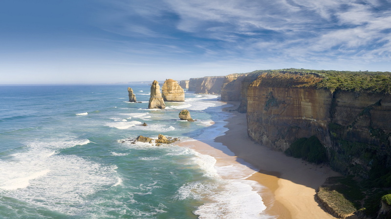 Great Ocean Road, ocean, Australia, Worlds best diving sites, 4k, sea, water, body, Best Beaches in the World, Melbourne, daytime, 4K, photo