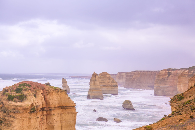 outdoors, rock, peterborough, landscape, non-urban scene, water, cliff, roadtrip, eroded, 12apostles, tranquility, nature, great ocean road, beauty in nature