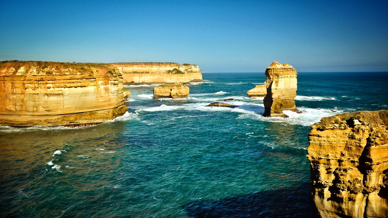 twelve Apostles Sea Rocks, sky, natural Arch, sea, atlantic Ocean, sandstone, portugal, victoria - Australia, outdoors, great Ocean Road, summer, portimao