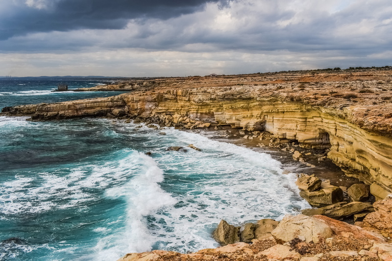 atlantic Ocean, body, scenics - nature, rock formation, portugal, sand, cyprus, beauty In Nature, solid, surf, summer, rock, cliff, 5K, cloud - sky, sky