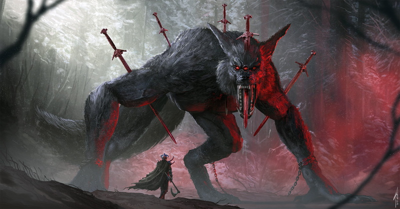 Fenrir, Nino Is, warrior, horror, sword, 1080P