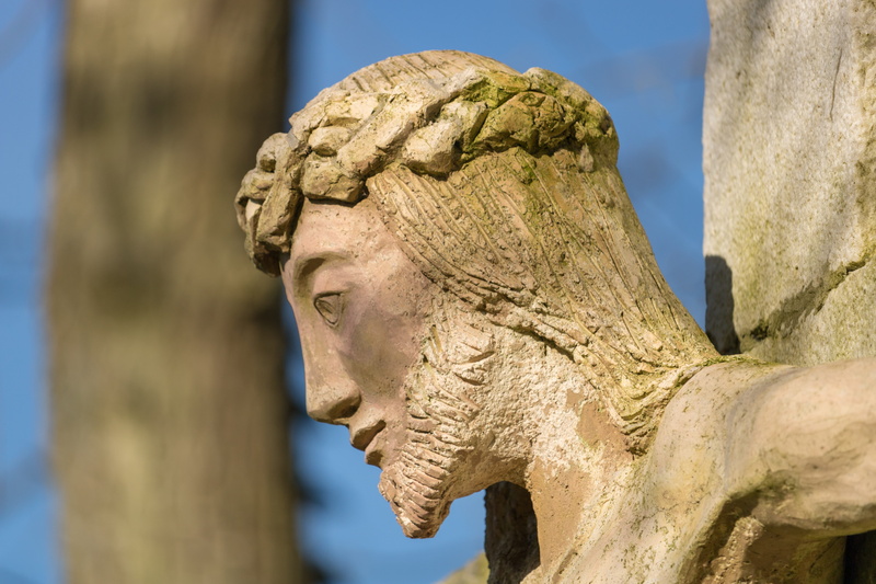 cross, craft, calvary, solid, creativity, 5K, stone material, crucifixion, statue, close-up, old, angel, jesus, art and craft, christianity, sky, focus on foreground