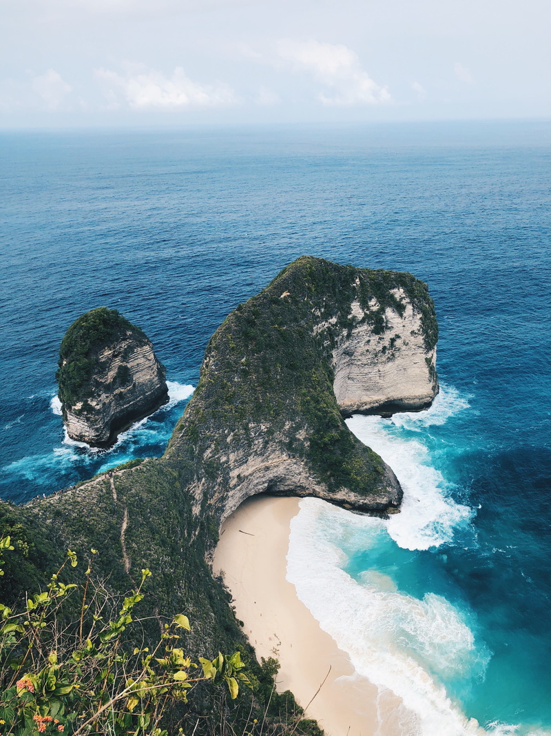 no people, landscape, blue, peninsula, lagoon, scenics - nature, nature, horizon over water, shaped, rock, formation, cliff, non-urban scene, cloud - sky