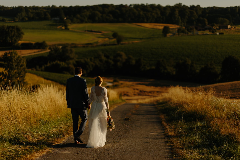 two people, wedding Dress, walking on, outdoors, wedding, positive emotion, husband, photo, love, people, concrete, men, women, field, woman, land, females
