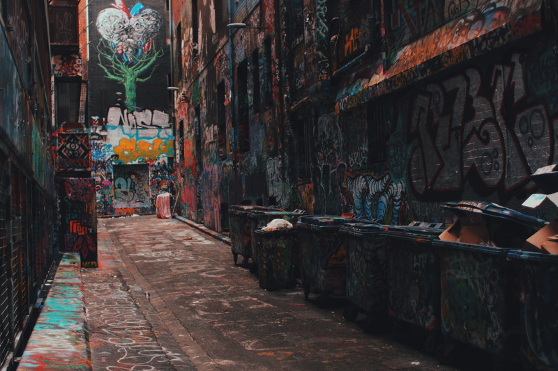 hosier lane, wall, art and craft, diminishing perspective, rubbish, the way forward, no people, alley, footpath, wall - building feature, built structure