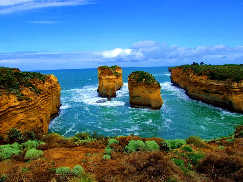 The Twelve Apostles, Earth, Australia, Sea, Coastline, 720P, Ocean, Rock