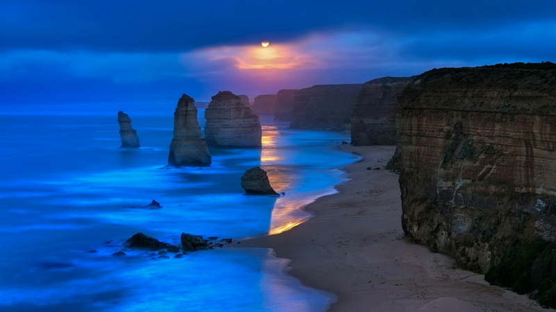 solid, no people, sea, port campbell, australia, rock - object, coast, 1080P, victoria, port campbell national park, limestone, rock formation, cliff