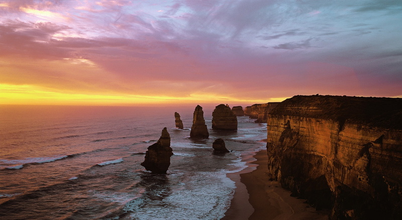 no people, land, outdoors, Australia, water, rock, National, Park, Sunset, tranquility, sky, beauty in nature, stack rock, Nature, formation, rock formation