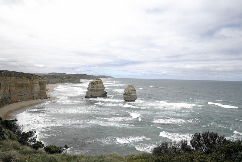 2K, scenics - nature, sky, port campbell national park, wave, outdoors, stack rock, nature, sea, rock - object, twelve apostles, solid, land, horizon over water