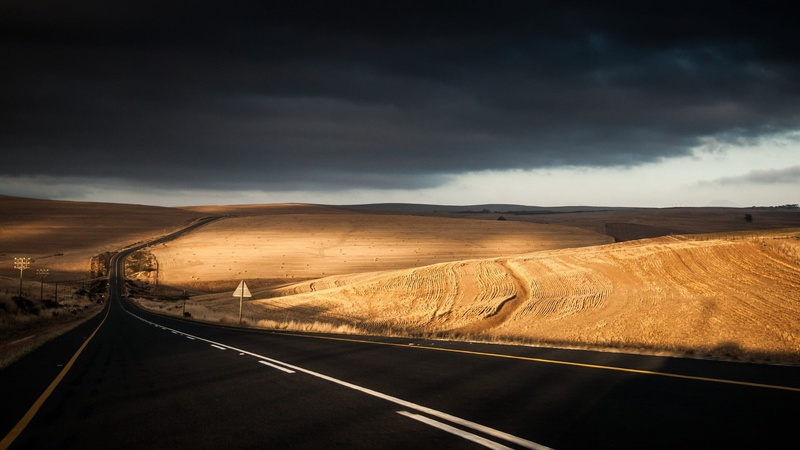 sky, road marking, land, gray, country road, road trip, symbol, road, transportation, environment, street, landscape, cloud - sky, 1080P, country, journey
