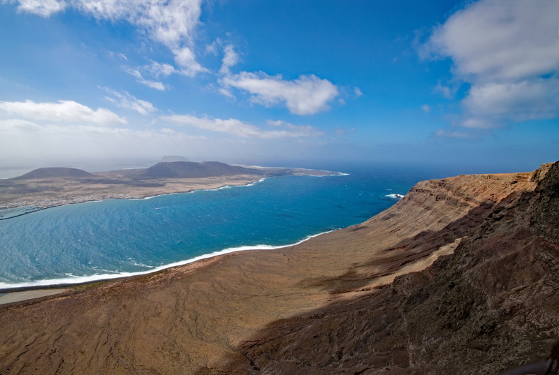 land, africa, outdoors, idyllic, tranquility, sky, view, outlook, beach, sea, tranquil scene, water, arid climate, volcano, spain, scenics - nature, 5K