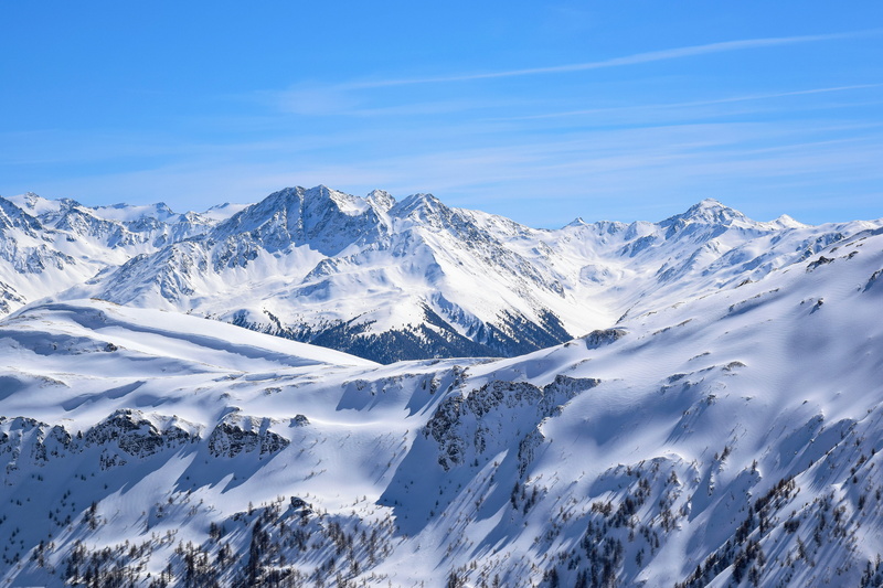 serfaus-fiss-ladis, tranquil scene, alpine, tranquility, view, serfaus, non-urban scene, day, distant view, mountain peaks, sky, no people, winter, blue