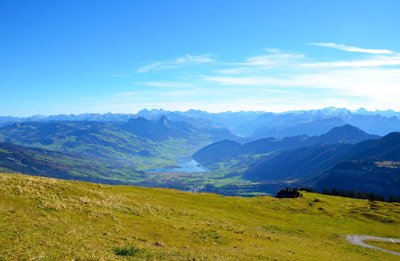 idyllic, non-urban scene, mountains, lauerzersee, distant, alpine, nature, sky, tranquil scene, beauty in nature, blue, rigi, mountain meadow, scenics - nature