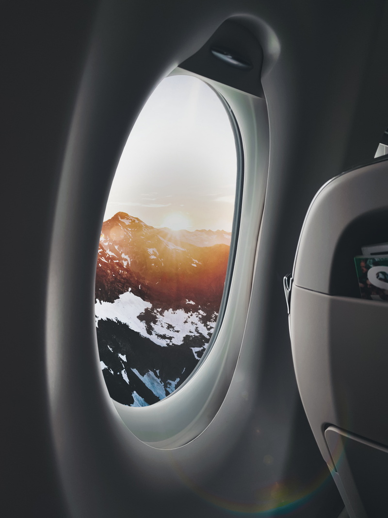 flight, travel, 4K, mountains, airplane window, overview, porthole