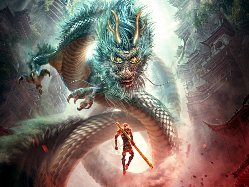 nature, Dragon, outdoors, government, fighting, 1080P, fear, animal body part, animals in the wild, people, human body part, animal wildlife, Monkey King: Hero is Back