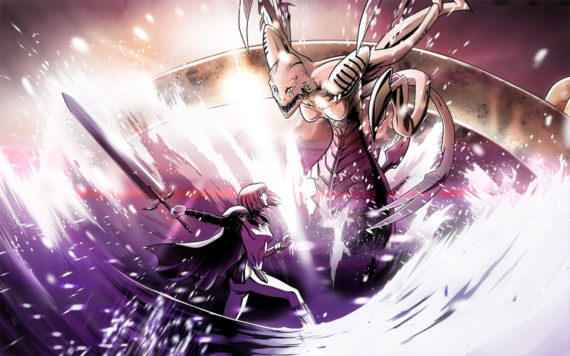 Clare (Claymore), adult, human hand, technology, night, 1080P, Claymore, nightlife, event, silver colored, purple, arts culture and entertainment, illuminated