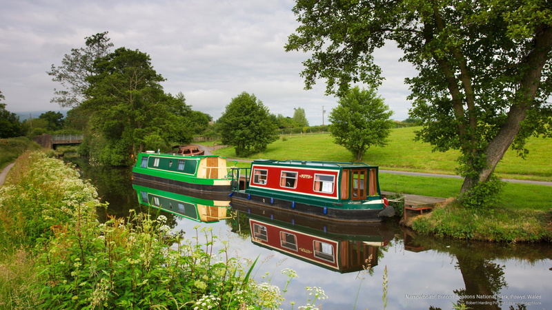Europe, narrowboats, beacons, 2K, national, wales, brecon, park, powys
