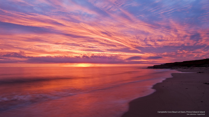 Sunrises/Sunsets, cove, beach, 2K, edward, island, prince, dawn, campbells