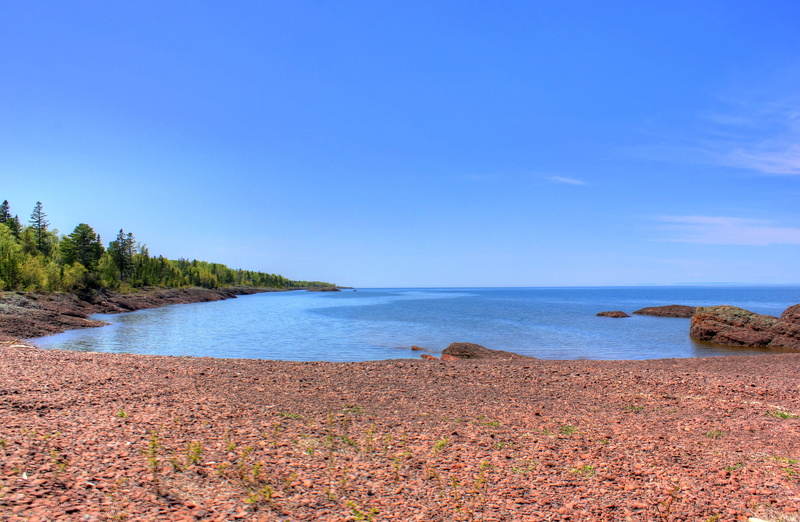 horizon over water, nature, day, Lake Superior, coastline, upper, Upper Peninsula, environment, tree, Superior Bay, plant, blue, bay, summer, outdoors