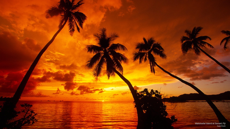 Sunrises/Sunsets, maloloailai, island, 2K, fiji, sunset