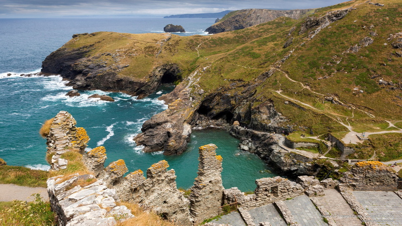 tintagel, castle, cornwall, 2K, ruins, england, Europe