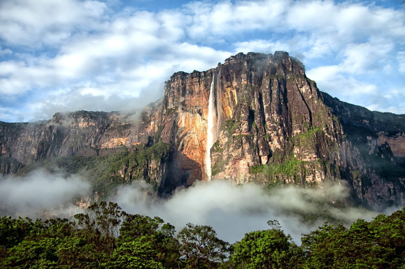 Angel Falls, 1080P, Mountain, Waterfalls, Venezuela, Cliff, Waterfall