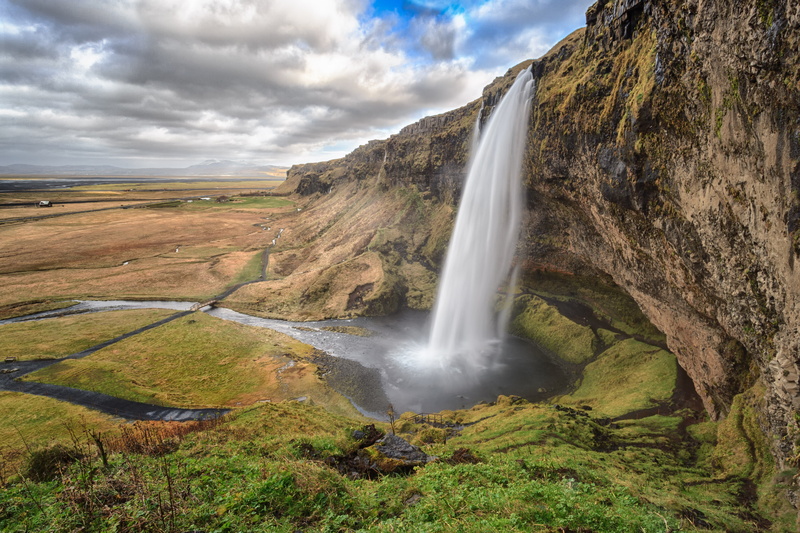 rocky, river, iceland, Seljalandsfoss, landscape, cliff, outdoors, water, waterfall, daytime, 5K, waterfalls, mountain, brown, scenics, nature