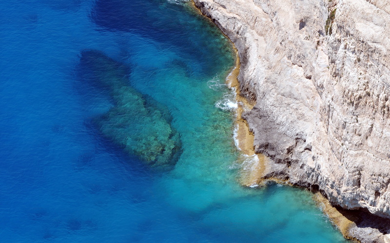 Coast, rocky, photo, Greece, water, HD, Zakynthos, Navagio Beach, body, large, near, Cliff, aerial, Shipwreck Beach, 2K